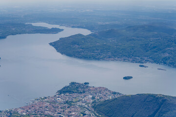 Vebania and Borromee islands on Maggiore lake, Italy