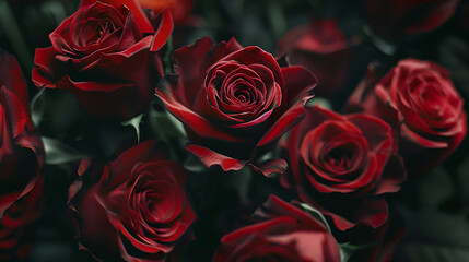 red rose close up,generative ai