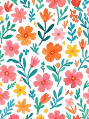 pretty colorful flowers wallpaper background