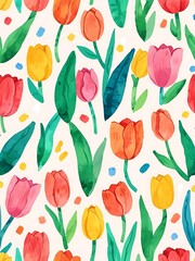 Fototapeta premium colorful beautiful tulip wallpaper background