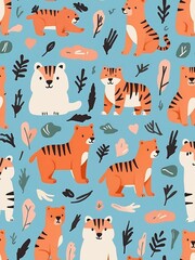 tiger wallpaper pattern background