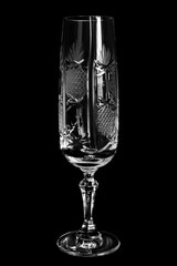 Vintage wineglass on black