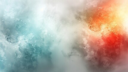 Blue and orange abstract watercolor background with grunge texture.