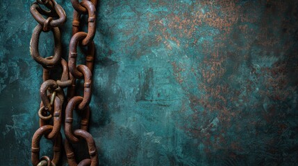 Powerful Hands Gripping a Heavy Chain