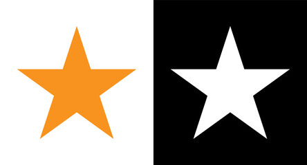 Vector star shape, star icon.