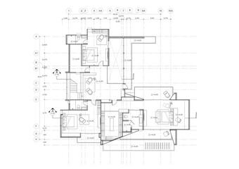 Floor plan designed building on the drawing.