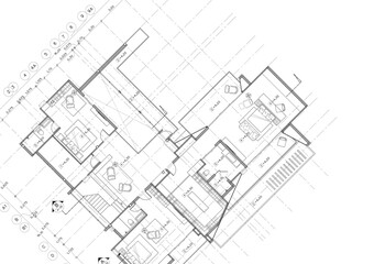 Floor plan designed building on the drawing.