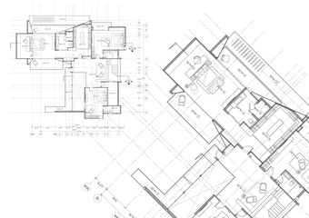 Floor plan designed building on the drawing.