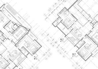Floor plan designed building on the drawing.