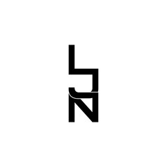 ljn lettering initial monogram logo design