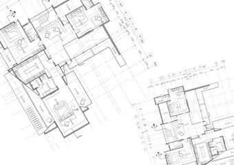 Floor plan designed building on the drawing.