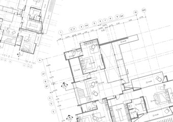 Floor plan designed building on the drawing.