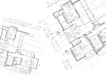 Floor plan designed building on the drawing.