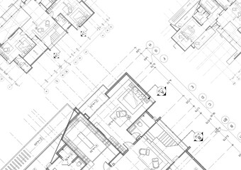 Floor plan designed building on the drawing.