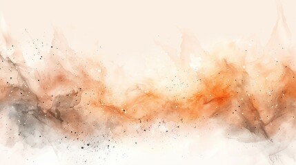 Delicate and ethereal, this abstract watercolor painting features a warm, sandy color palette with a painterly, textured feel.