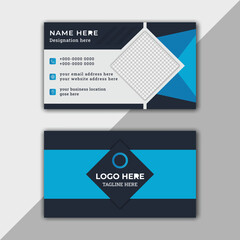 Double-sided creative modern business card template. Professional and simple corporate business card design for personal identity stock illustrator. Vector illustration design Horizontal layout.