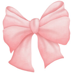 Pink ribbons watercolor clip art 