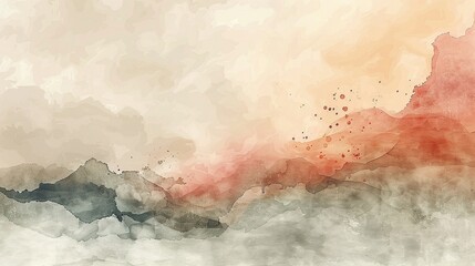 Abstract watercolor background with a gradient of brown and beige colors.