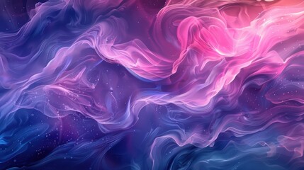 Obraz premium Abstract Painting of Blue, Pink, and Purple