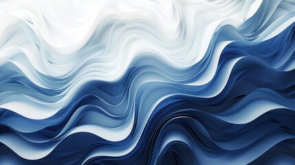 Blue and White Background With Wavy Lines
