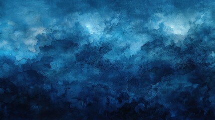 Obraz premium Abstract blue watercolor background with dark and light areas.