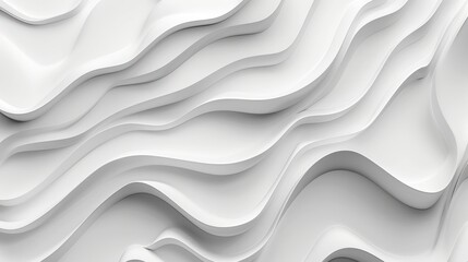 Obraz premium White Wall With Wavy Lines