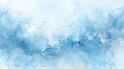 Blue and white abstract painting.