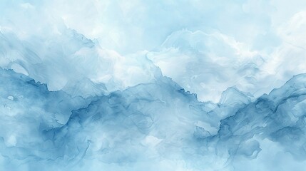 Fototapeta premium Blue and white abstract alcohol ink painting.