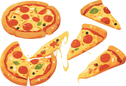 pizza clipart vector for graphic resources