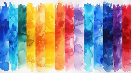 Abstract watercolor background. Colorful rainbow watercolor. Watercolor brush strokes.