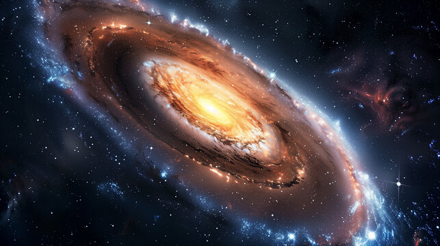 Endless Universe with galaxy stars.