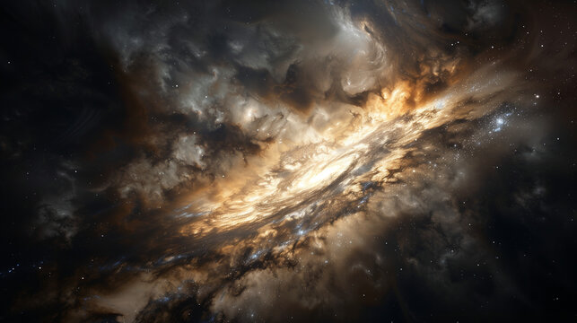Endless Universe with galaxy stars.