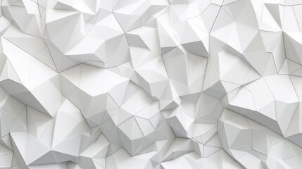Obraz premium White Wall With Various White Shapes