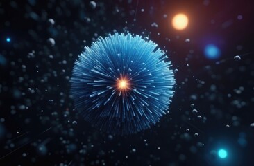 Microparticles abstract background. Abstract space particles background space for text. 