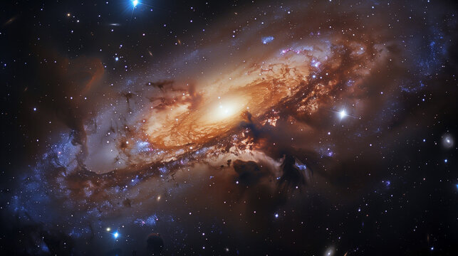 Endless Universe with galaxy stars.