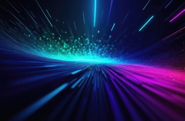 Fototapeta na wymiar Neon particles abstract background free space for text 