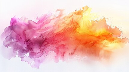 Abstract watercolor painting. Colorful brushstrokes.