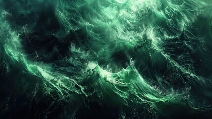 Massive Green Wave in the Ocean