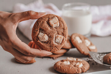Delicious and Scrumptious Marshmallow Cookies Cinematic Product Photography.