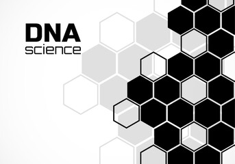 Abstract background of hexagonal cells. Molecular structure. Technology polygonal concept. Vector illustration