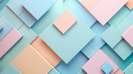 Sophisticated pastel rhombuses and ellipses blending seamlessly.
