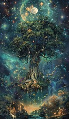 Cosmic Arboreal Enchantment