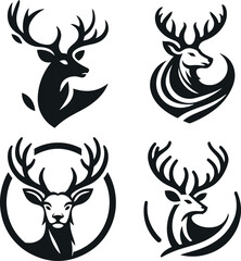 black and white tattoo Deer
