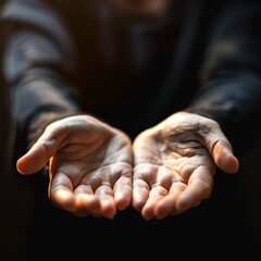 hands of person