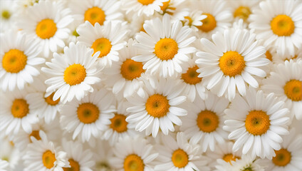 Blooming daisies background