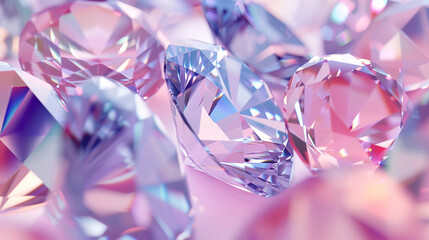 Dynamic pastel diamonds and ellipses blending in a modern twist.