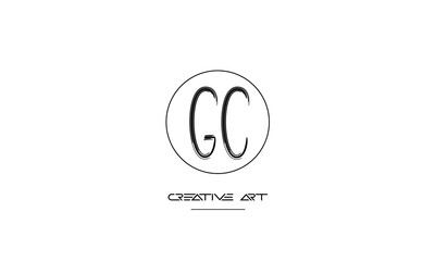 Obraz premium GC, CG, G, C abstract letters logo monogram