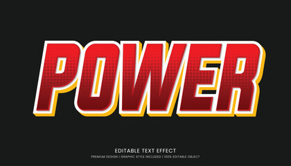 power text effect template editable design for business logo and brand
