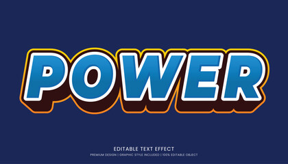 power text effect template editable design for business logo and brand