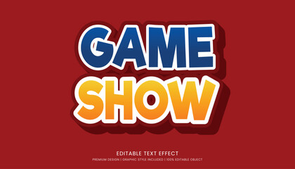 game show text effect template editable design for business logo and brand
